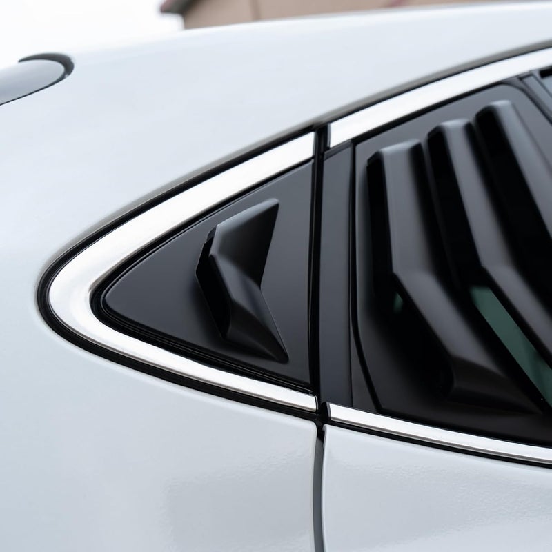 CKE for 9th Gen Camry LE SE XLE XSE Compatible with Toyota Camry 2025 2026 Accessories Sporty Car Exterior Rear Side Window Louvers Air Vent Scoop Shades Cover Trim Blinds -Matt Black - Image 4